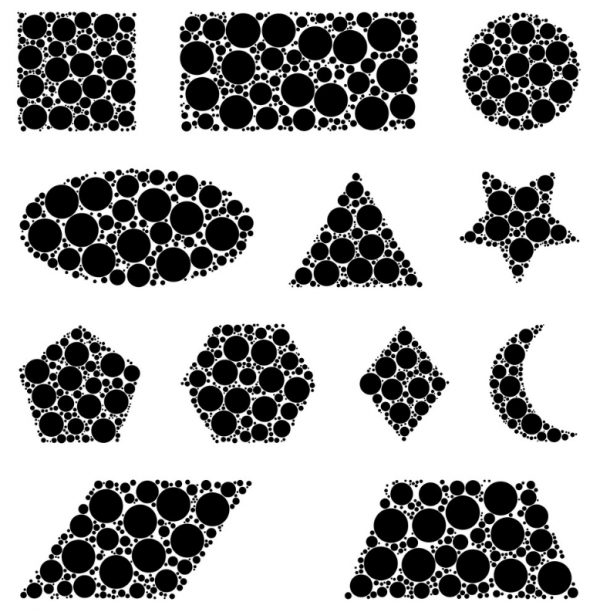 Gambar Geometris dengan Detail Titik-Titik